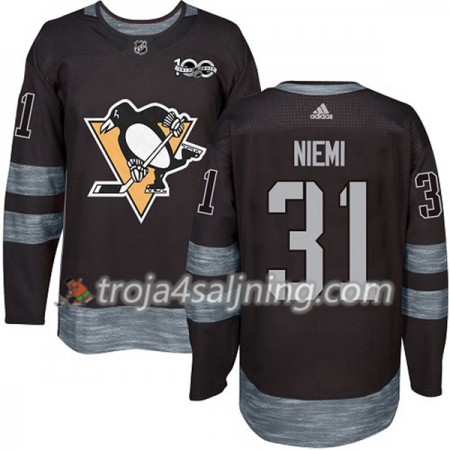 Pittsburgh Penguins tröja Antti Niemi 31 1917-2017 100th Anniversary Adidas Svart Authentic - NHL Tröjor Herr